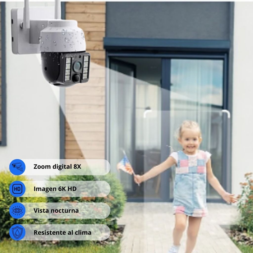 Solar Guard: Cámara de Seguridad - 2 en 1 + panel solar